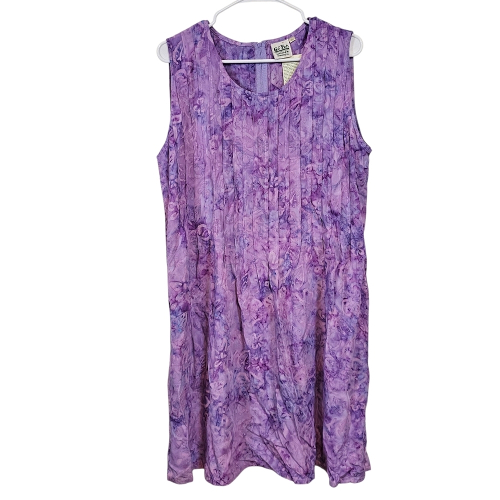 Go Fish Vintage Floral Watercolor Swing Sleeveless Dress